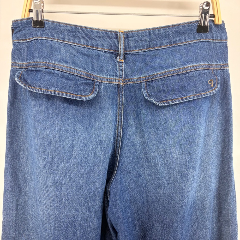 Pilcro Anthropologie High Rise Wide Leg Jeans 30 Medium Wash Cotton Boho Chic - Picture 5 of 16